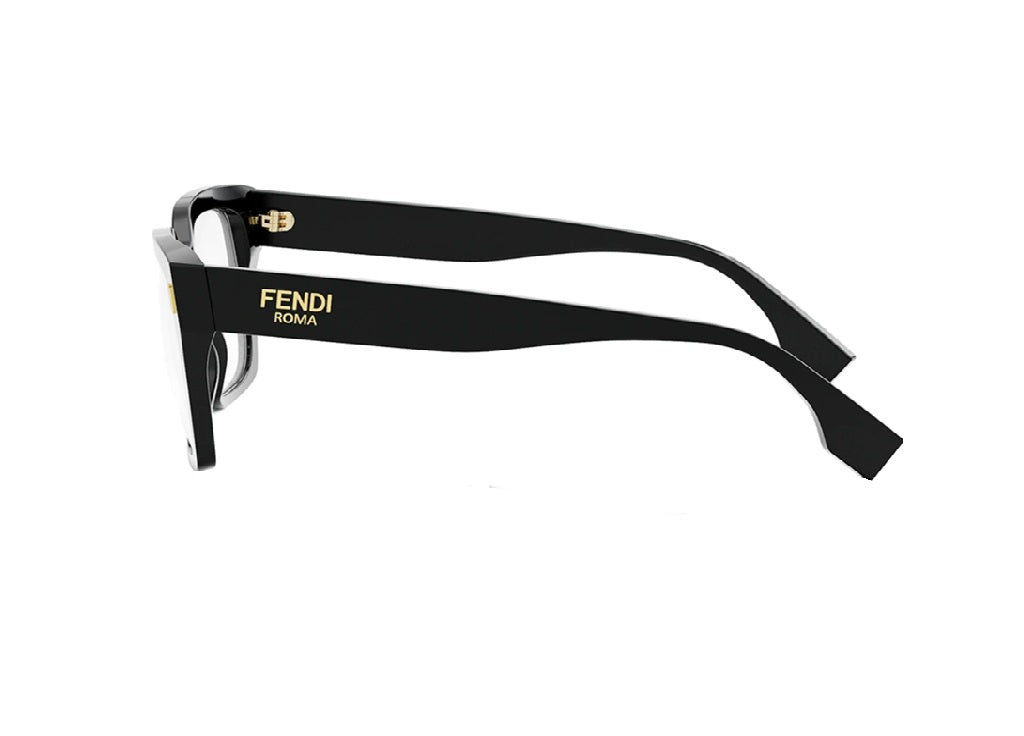 FENDI Roma FE50085I (001) schwarzes Acetat-Glasgestell