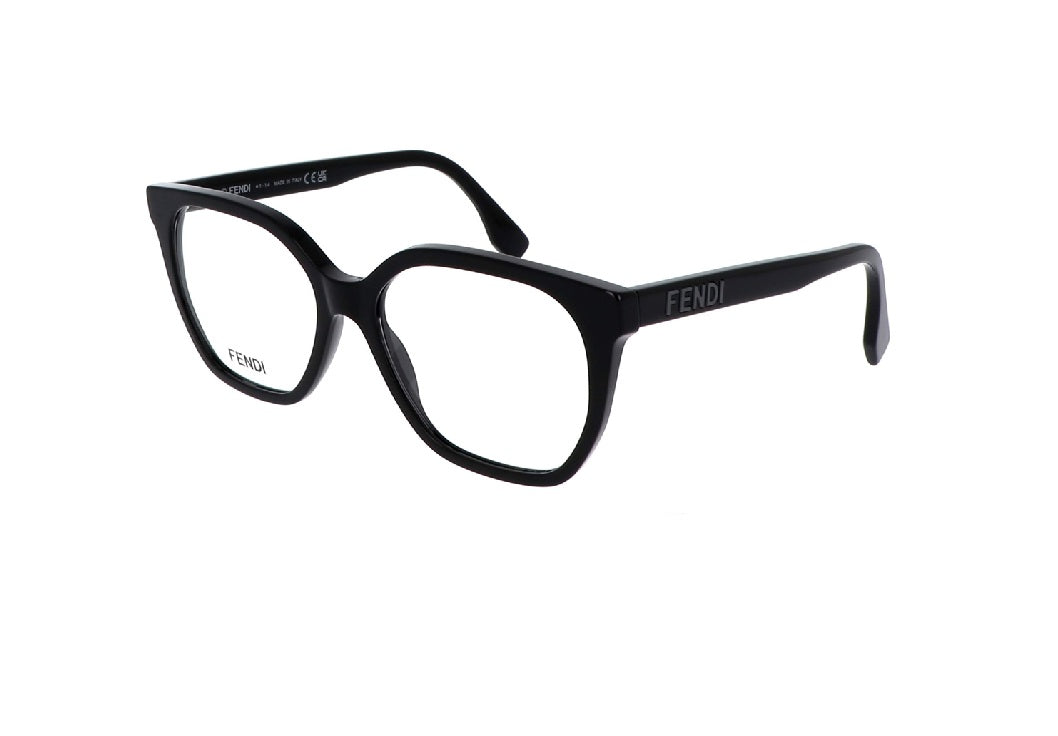 FENDI LETTERING FE50087I (001) schwarzes Acetat-Glasgestell