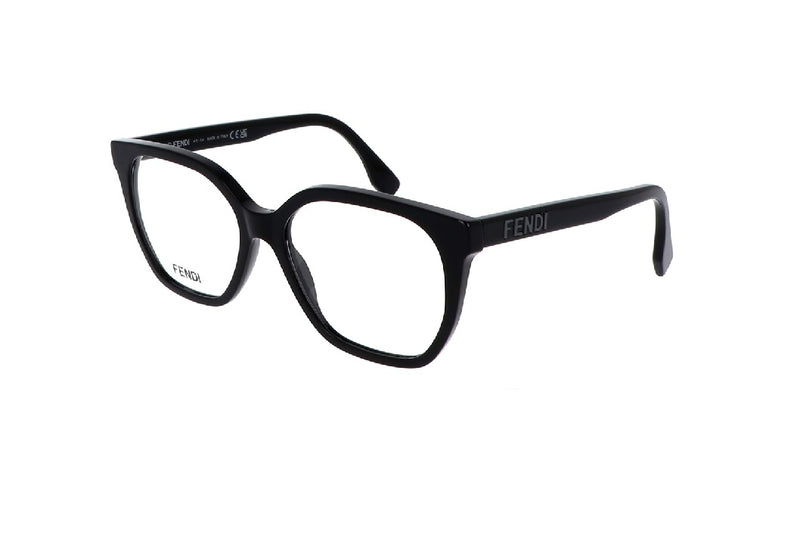 FENDI LETTERING FE50087I (001) schwarzes Acetat-Glasgestell