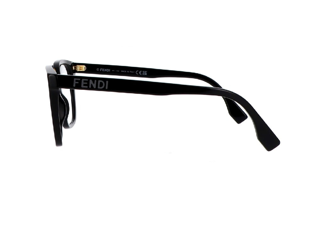 FENDI LETTERING FE50087I (001) schwarzes Acetat-Glasgestell
