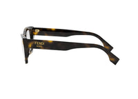 FENDI ROMA FE50118I (052) Unisex-Brillenfassung aus glänzendem Havanna-Acetat