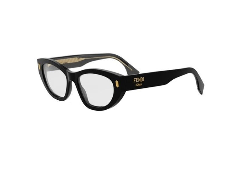 FENDI ROMA FE50119I (001) schwarze Acetat-Cat-Eye-Fassung
