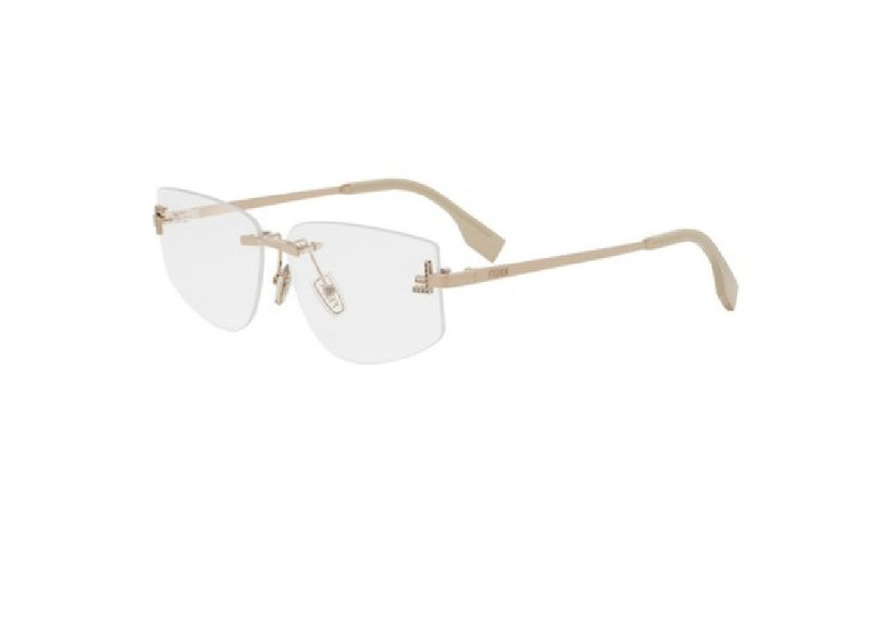 FENDI First Crystal FE5116US (028) glänzende randlose optische Brille in Roségold