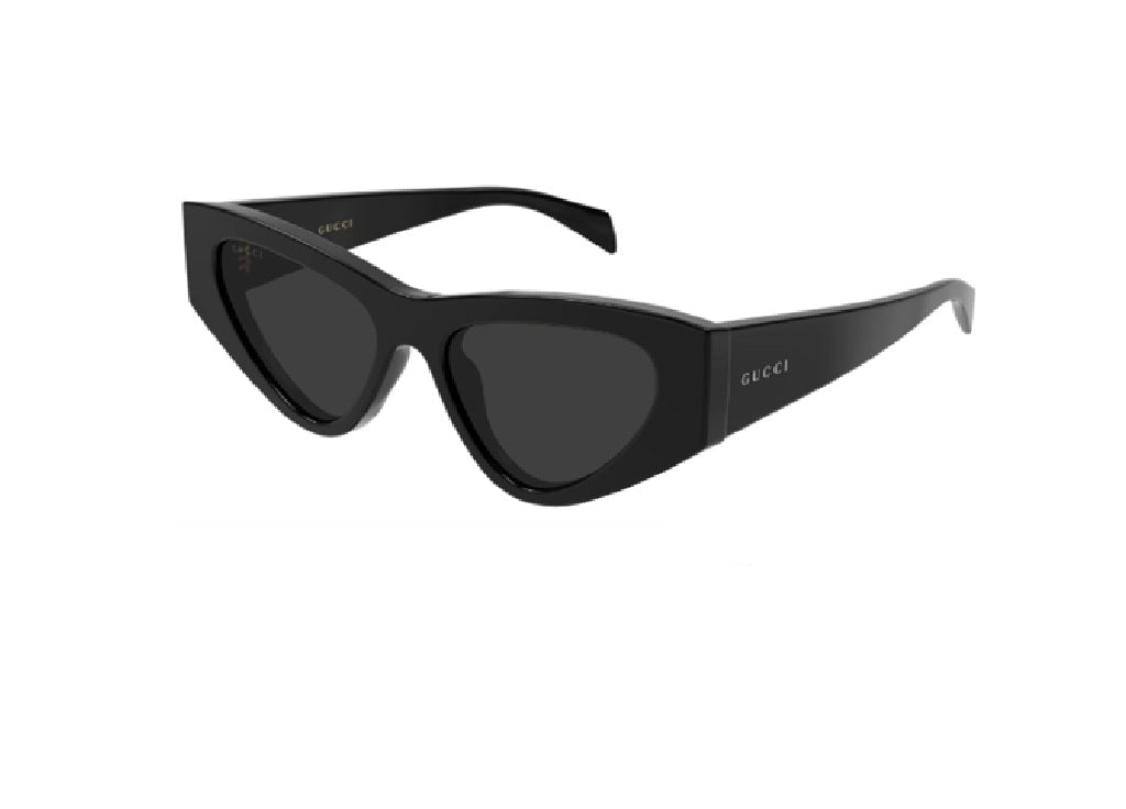 OCCHIALI DA SOLE GUCCI GG2019S (001) cat eye oversize acetato nero con lenti grigie