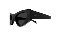 OCCHIALI DA SOLE GUCCI GG2019S (001) cat eye oversize acetato nero con lenti grigie