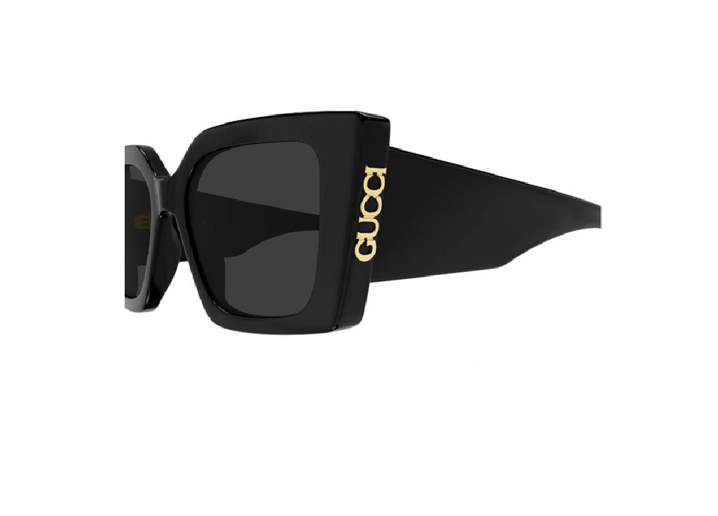 OCCHIALI DA SOLE GUCCI GG2039S (001) oversize acetato nero con lenti grigie