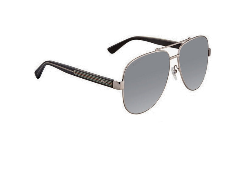 OCCHIALI DA SOLE GUCCI GG0528S (007) polarizzato in metallo grigio con lenti grigie