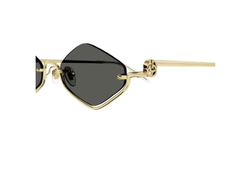 OCCHIALI DA SOLE GUCCI GG1604S (001)  in metallo oro con lenti grigie