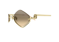 OCCHIALI DA SOLE GUCCI GG1604S (003)  in metallo oro con lenti arancioni