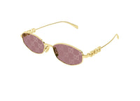 GUCCI SUNGLASSES GG1802S (002) gold with red lenses with logo