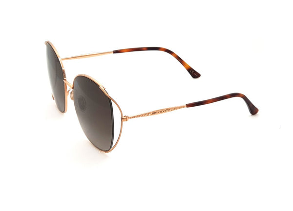 JIMMY CHOO TINKA/G/SK (DDB/HA) occhiale da sole da donna, oversize, in metallo color oro