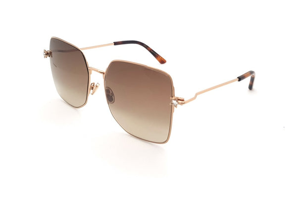 JIMMY CHOO TRISHA/G/SK (J5G) occhiali da sole da donna, oversize, in metallo color oro