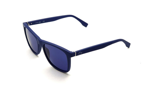 LACOSTE L860S (424) occhiali da sole unisex, quadrati di colore nero con lenti blu