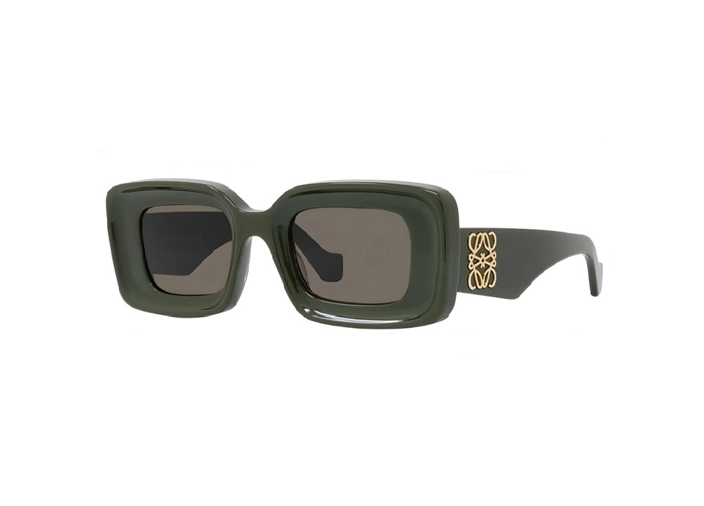 OCCHIALI DA SOLE LOEWE ANAGRAM LW40160I (96E) geometrici verde lucido con lenti marroni