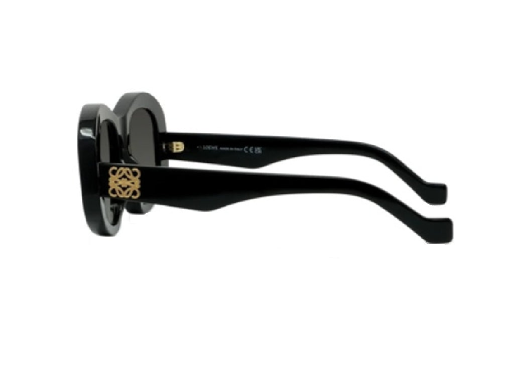 OCCHIALI DA SOLE LOEWE ANAGRAM LW40181I (01B) oversize nero con lenti sfumate grigie