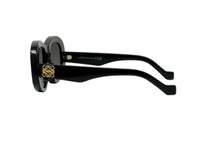 OCCHIALI DA SOLE LOEWE ANAGRAM LW40181I (01B) oversize nero con lenti sfumate grigie