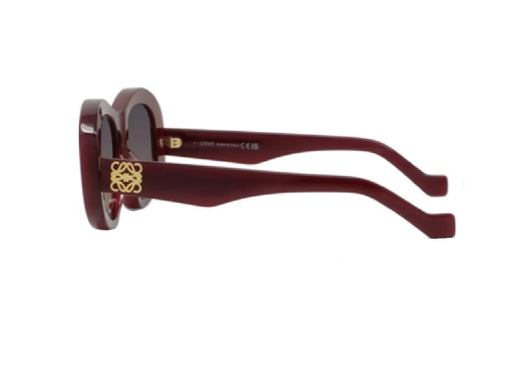 OCCHIALI DA SOLE LOEWE ANAGRAM LW40181I (66Z) oversize rosso lucido con lenti sfumate viola