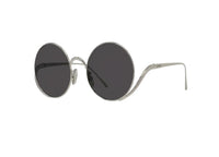 LOEWE SIGNATURE SUNGLASSES LW40187U (16A) round silver-colored metal and gray lenses