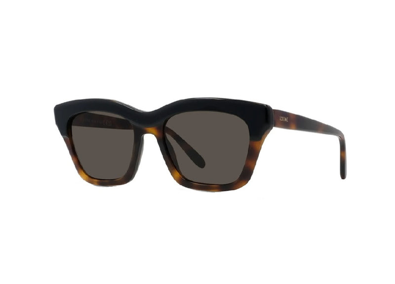 OCCHIALI DA SOLE LOEWE SLIM LW40177I (52E) rettangolari havana lucido con lenti marroni
