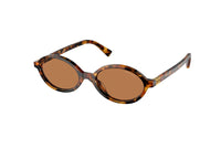 OCCHIALI DA SOLE MIU MIU MU 04ZS (19P2Z1) ovali in acetato havana e lenti marroni