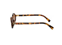 OCCHIALI DA SOLE MIU MIU MU 04ZS (19P2Z1) ovali in acetato havana e lenti marroni