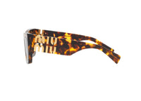 MIU MIU MU 09WS (VAU06B) rectangular SUNGLASSES in havana acetate and brown lenses