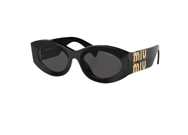 MIU MIU MU11WS (1AB5S0) black dark grey SUNGLASSES