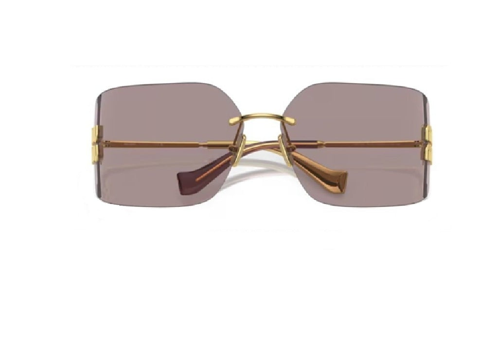 MIU MIU Sonnenbrille MU 54YS (5AK06I) geometrisch, gold und lila braun