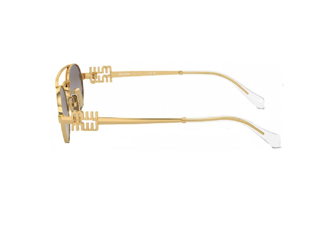 OCCHIALI DA SOLE MIU MIU MU 54ZS (5AK30C) oro con lenti grigie sfumate specchiate