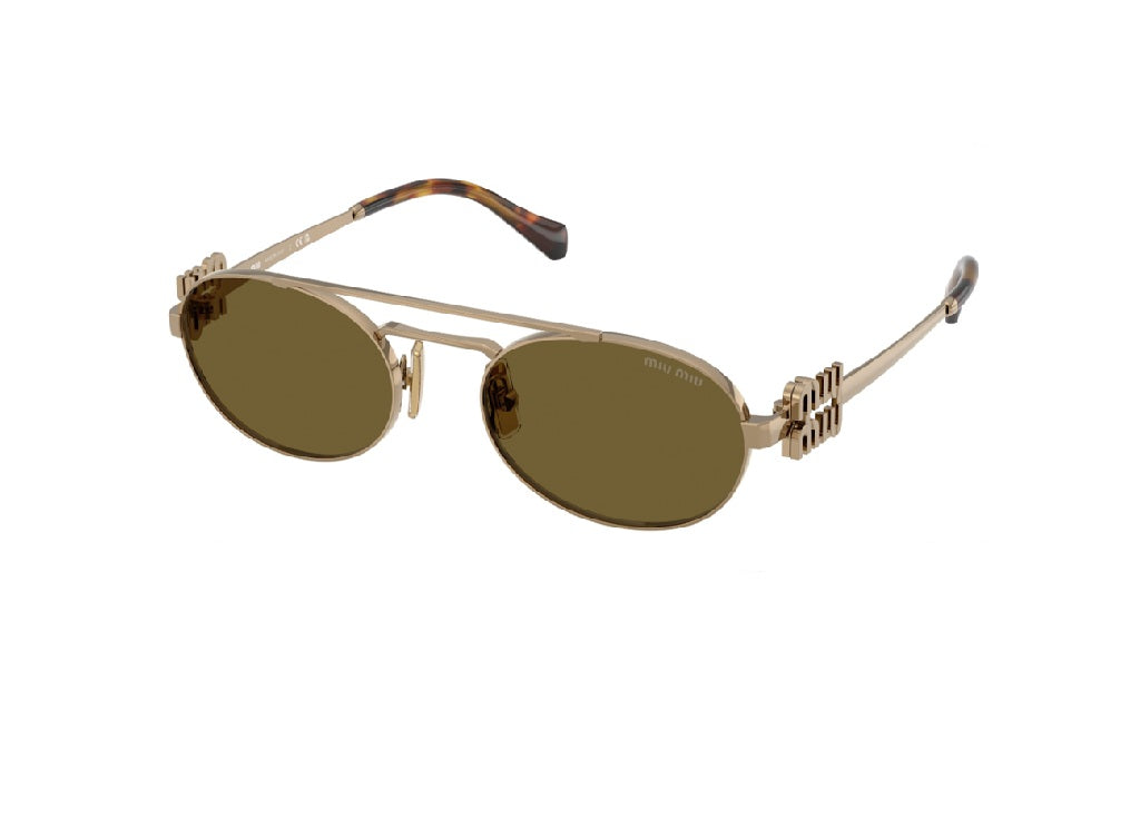 OCCHIALI DA SOLE MIU MIU MU54ZS (7OE09Z) oro con lenti marroni