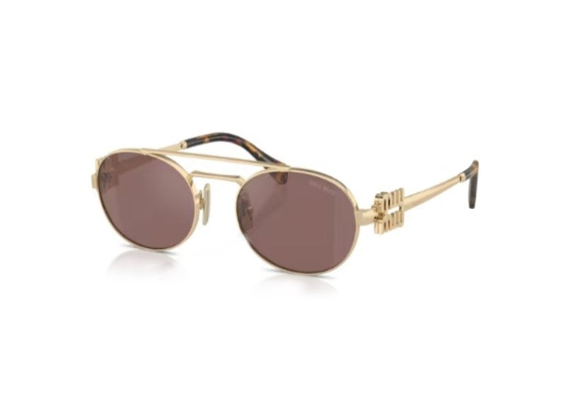 MIU MIU MU54ZS (ZVN08Z) SUNGLASSES pale gold dark grey
