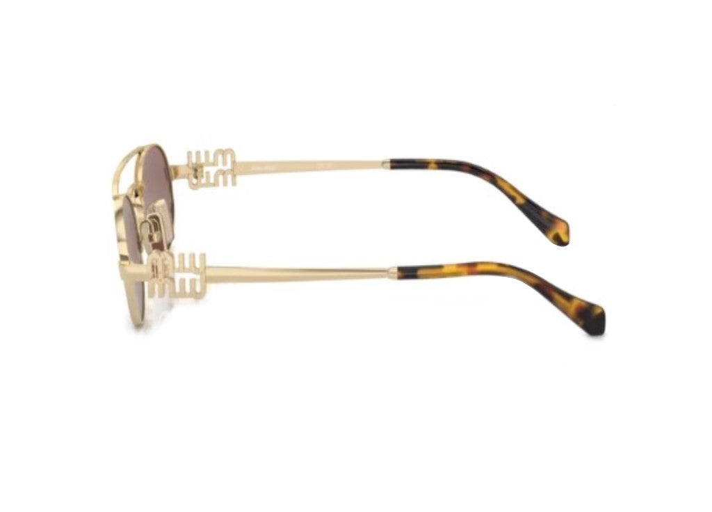 MIU MIU MU54ZS (ZVN08Z) SUNGLASSES pale gold dark grey