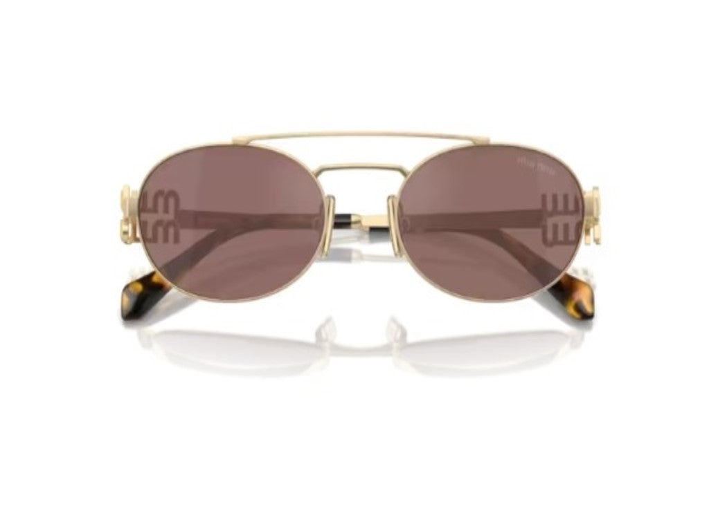 MIU MIU MU54ZS (ZVN08Z) SUNGLASSES pale gold dark grey