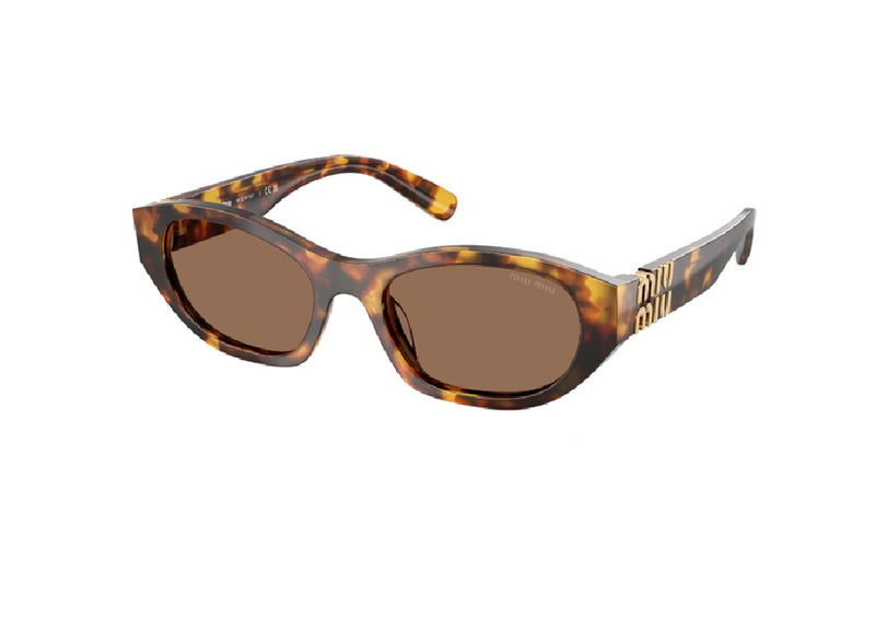 OCCHIALI DA SOLE MIU MIU MU A03S (14L60M) ovali in acetato havana e lenti marrone