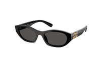 OCCHIALI DA SOLE MIU MIU MU A03S (16K08Z) ovali in acetato nero e lenti grigie