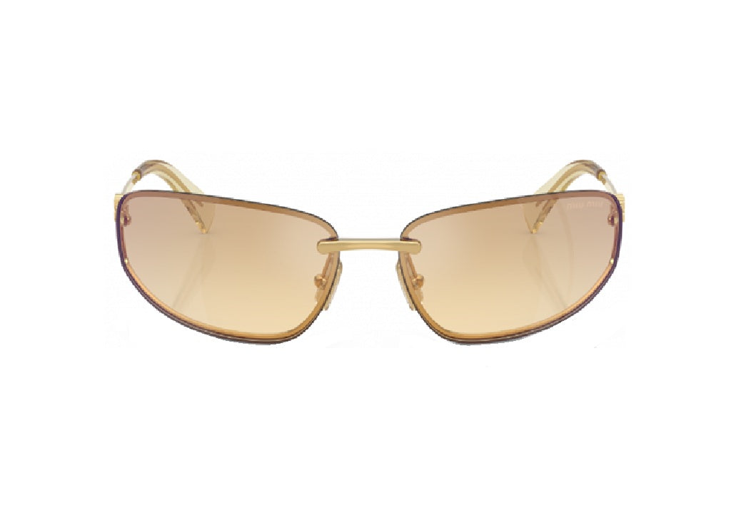 OCCHIALI DA SOLE MIU MIU MUA50S (5AK7R1) oro con lenti giallo sfumato argento