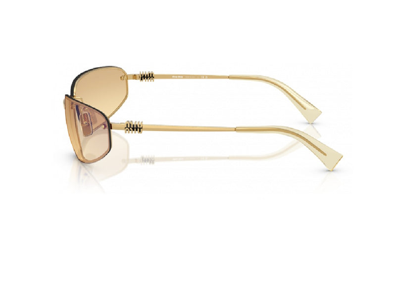 OCCHIALI DA SOLE MIU MIU MUA50S (5AK7R1) oro con lenti giallo sfumato argento