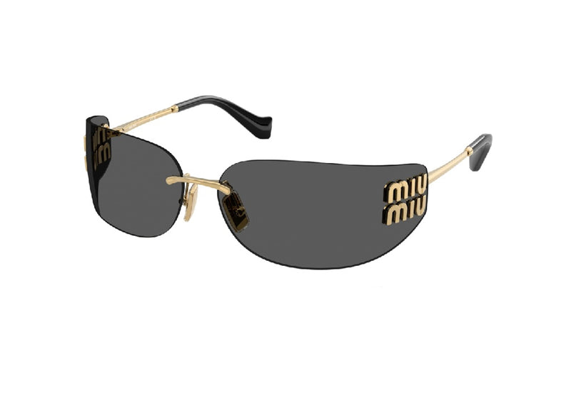 OCCHIALI DA SOLE MIU MIU MU A51S (5AK5S0) in metallo color oro e lenti grigio scuro