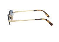 MIU MIU MU A54S (ZVN80O) SUNGLASSES gold with transparent gradient blue lenses