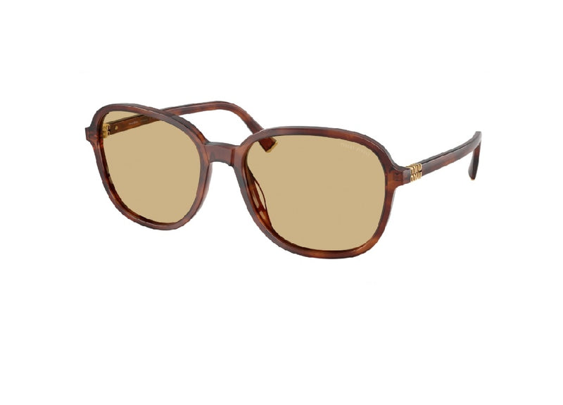 Sonnenbrille Miu Miu MU B01S (26E10R) gelbes Havanna-Acetat