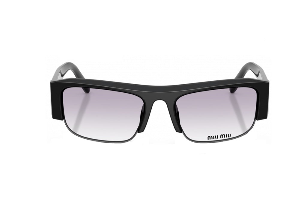 MIU MIU Sonnenbrille MU B07S (16K04O) schwarz mit transparent grau verlaufenden Gläsern