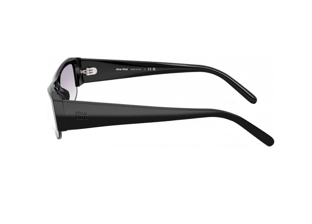 MIU MIU Sonnenbrille MU B07S (16K04O) schwarz mit transparent grau verlaufenden Gläsern
