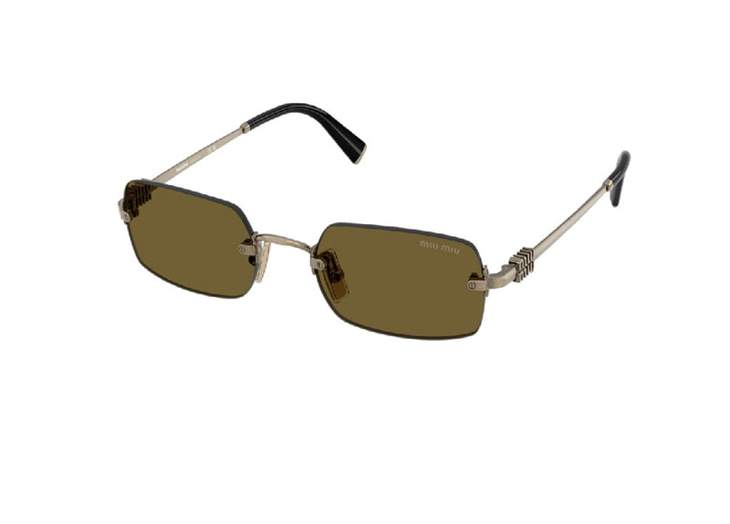 MIU MIU MU B50S (26C09Z) SUNGLASSES gold with dark brown lenses