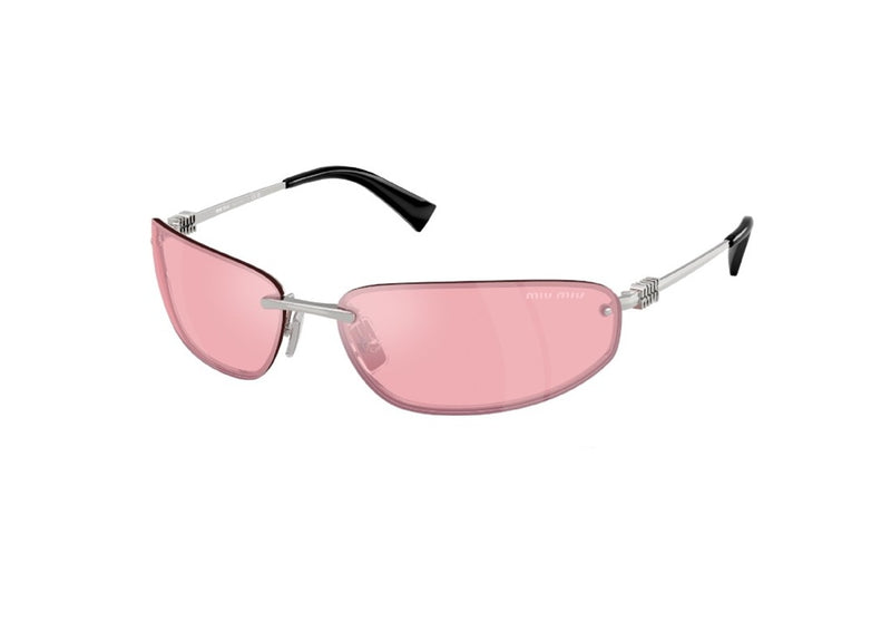 MIU MIU MUA50S (1BC70J) SUNGLASSES silver with pink mirrored lenses