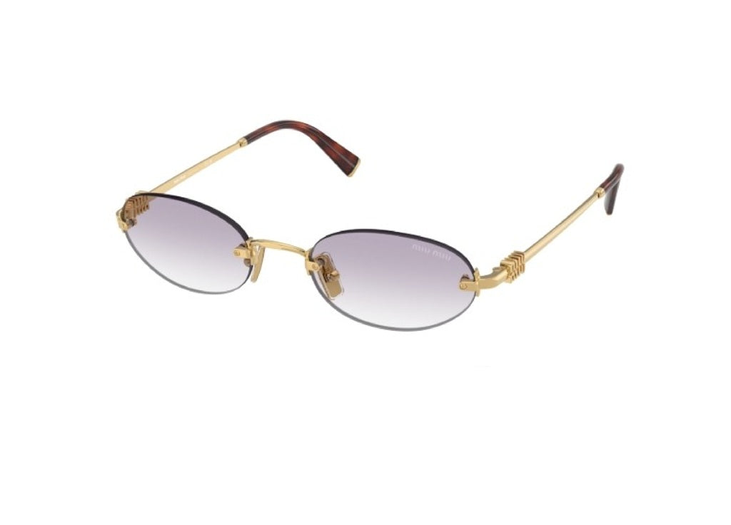 MIU MIU MUA54S (5AK04O) SUNGLASSES gold with grey gradient lenses