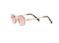 MIU MIU MUA54S (ZVN70O) SUNGLASSES gold with transparent pink lenses