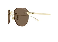 MONTBLANC MB0405S (002) SUNGLASSES in gold metal and brown lenses