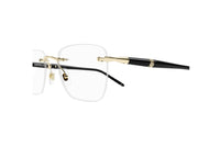 MONTBLANC MB0346O (001) montatura da vista unisex oro e astine nere