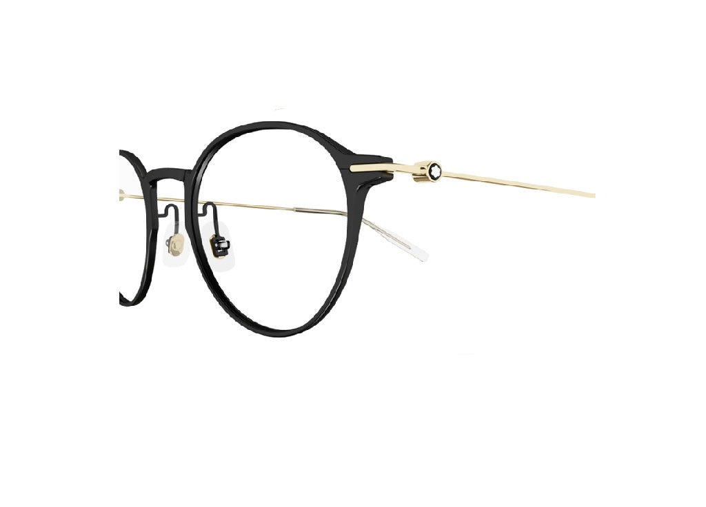 MONTBLANC MB0357O (001) unisex black aluminum optical frame