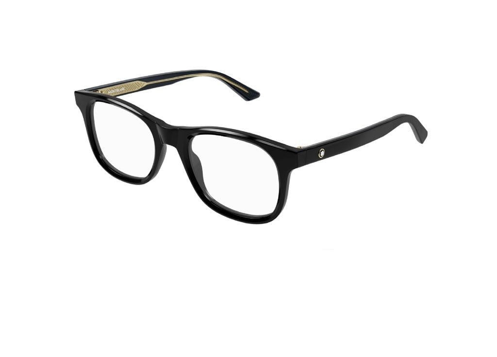MONTBLANC MB0385O (006) Unisex-Brillenfassung aus schwarzem Acetat